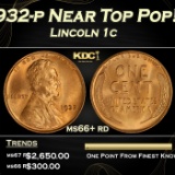 1932-p Lincoln Cent Near Top Pop! 1c ms66+ rd SEGS
