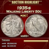 1935-s Walking Liberty Half Dollar 50c ms65+ SEGS