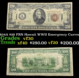 1934A $20 FRN Hawaii WWII Emergency Currency Grades vf++