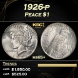 1926-p Peace Dollar $1 ms65+ SEGS
