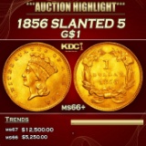 1856 SLANTED 5 Gold Dollar $1 ms66+ SEGS