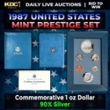 1987 United States Mint Prestige Proof Set 6 Coins W/ Box & COA