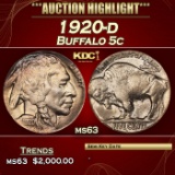 1920-d Buffalo Nickel 5c ms63 USCG