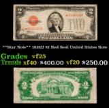 **Star Note** 1928D $2 Red Seal United States Note Grades vf+