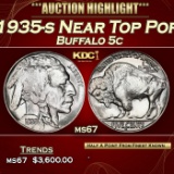 1935-s Buffalo Nickel Near Top Pop 5c ms67 SEGS