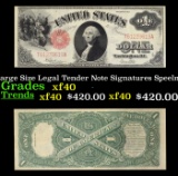 1917 $1 Large Size Legal Tender Note Grades xf Signatures Speelman/White