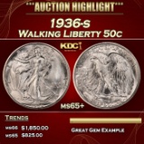 1936-s Walking Liberty Half Dollar 50c ms65+ SEGS
