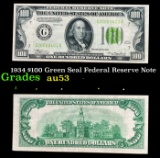1934 $100 Green Seal Federal Reserve Note Grades Select AU