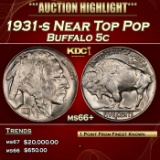 1931-s Buffalo Nickel Near Top Pop 5c ms66+ SEGS