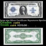 1923 $1 large size Silver Certificate Grades Choice CU Signatures Speelman/White