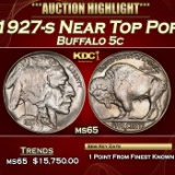 1927-s Buffalo Nickel Near Top Pop 5c ms65 SEGS