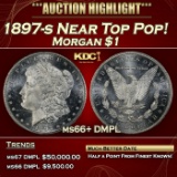 1897-s Morgan Dollar Near Top Pop! $1 Grades ms66+ DMPL