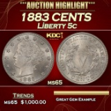 1883 CENTS Liberty Nickel 5c ms65 SEGS