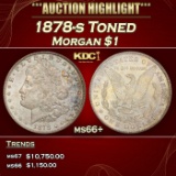 1878-s Morgan Dollar Toned $1 ms66+ SEGS