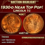 1930-d Lincoln Cent Near Top Pop! 1c ms67 rd SEGS
