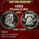 1953 Proof Franklin Half Dollar 50c pr66+ DCAM SEGS