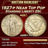 1927-p Standing Liberty Quarter Near Top Pop 25c ms66+ fh SEGS