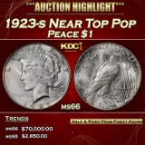 1923-s Peace Dollar Near Top Pop $1 ms66 SEGS