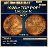1928-p Lincoln Cent TOP POP! 1c ms68 rd SEGS