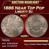 1886 Liberty Nickel Near Top Pop 5c ms66+ SEGS