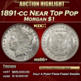 1891-cc Morgan Dollar Near Top Pop $1 ms66+ SEGS