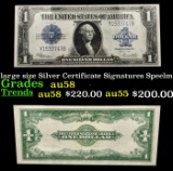 1923 $1 large size Silver Certificate Grades Choice AU/BU Slider Signatures Speelman/White