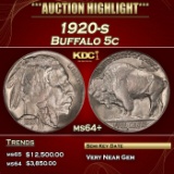 1920-s Buffalo Nickel 5c ms64+ SEGS