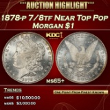 1878-p 7/8tf Morgan Dollar Near Top Pop $1 ms65+ SEGS