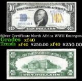 1934A $10 Silver Certificate North Africa WWII Emergency Currency Grades xf