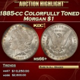 1885-cc Morgan Dollar Colorfully Toned $1 ms66+ SEGS