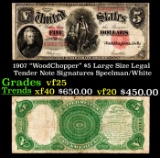 1907 $5 Large Size Legal Tender Note 