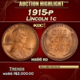 1915-p Lincoln Cent 1c ms66 rd SEGS