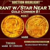 1922 Grant w/Star Gold Commem Dollar Near Top Pop! 1 ms68 SEGS