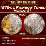 1878-cc Morgan Dollar Rainbow Toned $1 ms65+ SEGS