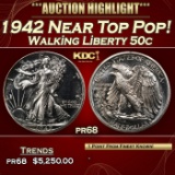 1942 Proof Walking Liberty Half Dollar Near Top Pop! 50c pr68 SEGS