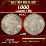 1888 Liberty Nickel 5c ms65 SEGS