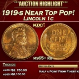 1919-s Lincoln Cent Near Top Pop! 1c ms65+ rb SEGS