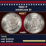 1882-p Morgan Dollar $1 Grades GEM+ Unc