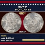 1897-p Morgan Dollar $1 Grades GEM+ Unc
