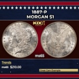 1887-p Morgan Dollar $1 Grades GEM Unc