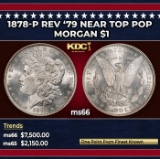 1878-p Rev '79 Morgan Dollar Near Top Pop $1 ms66 SEGS
