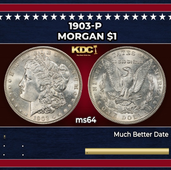 1903-p Morgan Dollar $1 Grades Choice Unc