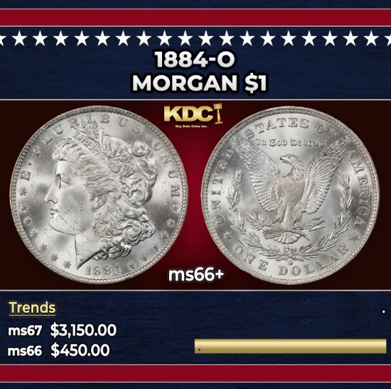 1884-o Morgan Dollar $1 ms66+ SEGS