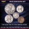 1940 5 Coin Date Set, 1 Of Each Type Of Coin Minted in 1940