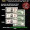 Complete Set of $5 Small Size Red Seal United States Notes 1928, 1953 & 1963 AU/CU