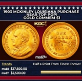 1903 McKinley Louisiana Purchase Gold Commem Dollar Near Top Pop! 1 ms67+ SEGS
