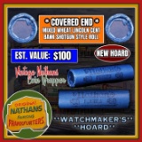 NEW! *Watchmaker Hoard* Original Covered End Nathans Mixed Lincoln Wheat Cent Roll 1c 50 Coins 19...