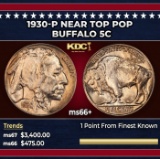 1930-p Buffalo Nickel Near Top Pop 5c ms66+ SEGS