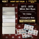 1973-1978 Mint Set Run 74 Coins 6 Complete Sets Complete IKE Set