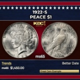1922-s Peace Dollar $1 ms65 SEGS